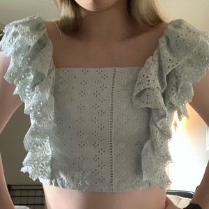 altar’d state ruffle crop top